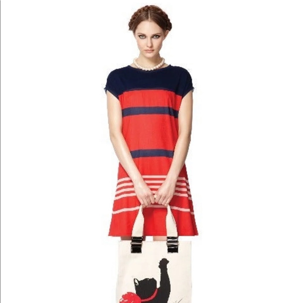 Jason Wu red white blue striped dress